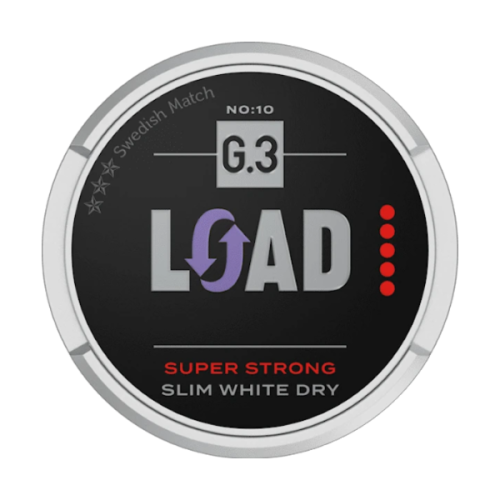 General G.3 Load Slim White Dry snus with bold tobacco and sweet-spicy notes of liquorice, eucalyptus and anise