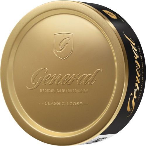 General Classic Loose snus delivers bold tobacco taste with a touch of bergamot for authentic Swedish experience