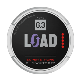 General G.3 Load Slim White Dry snus with bold tobacco and sweet-spicy notes of liquorice, eucalyptus and anise