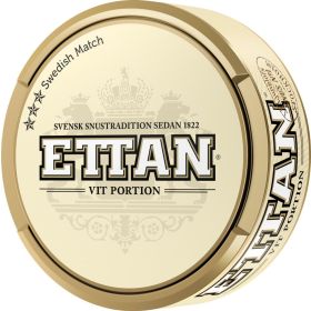Ettan White Portion snus delivers classic Swedish taste with tobacco, smoke and chocolate hints in white format