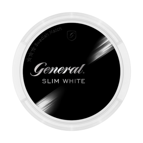 General Xrange White Slim snus with spicy tobacco character and fresh citrus and bergamot notes in discreet slim portions.
