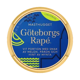 Göteborgs Rapé Masthugget White Portion snus can with fruity melon and pear flavour