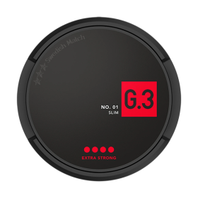 General G.3 Slim Extra Strong snus with spicy tobacco, bergamot and cedar notes, discreet slim portions, 20 mg/g