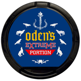 Oden's Lakrits Extreme Portion strong snus with spicy tobacco and liquorice flavor by Oden's