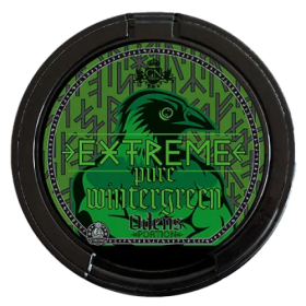 Oden's Pure Wintergreen Extreme Portion snus with intense wintergreen flavor and 22mg/g nicotine