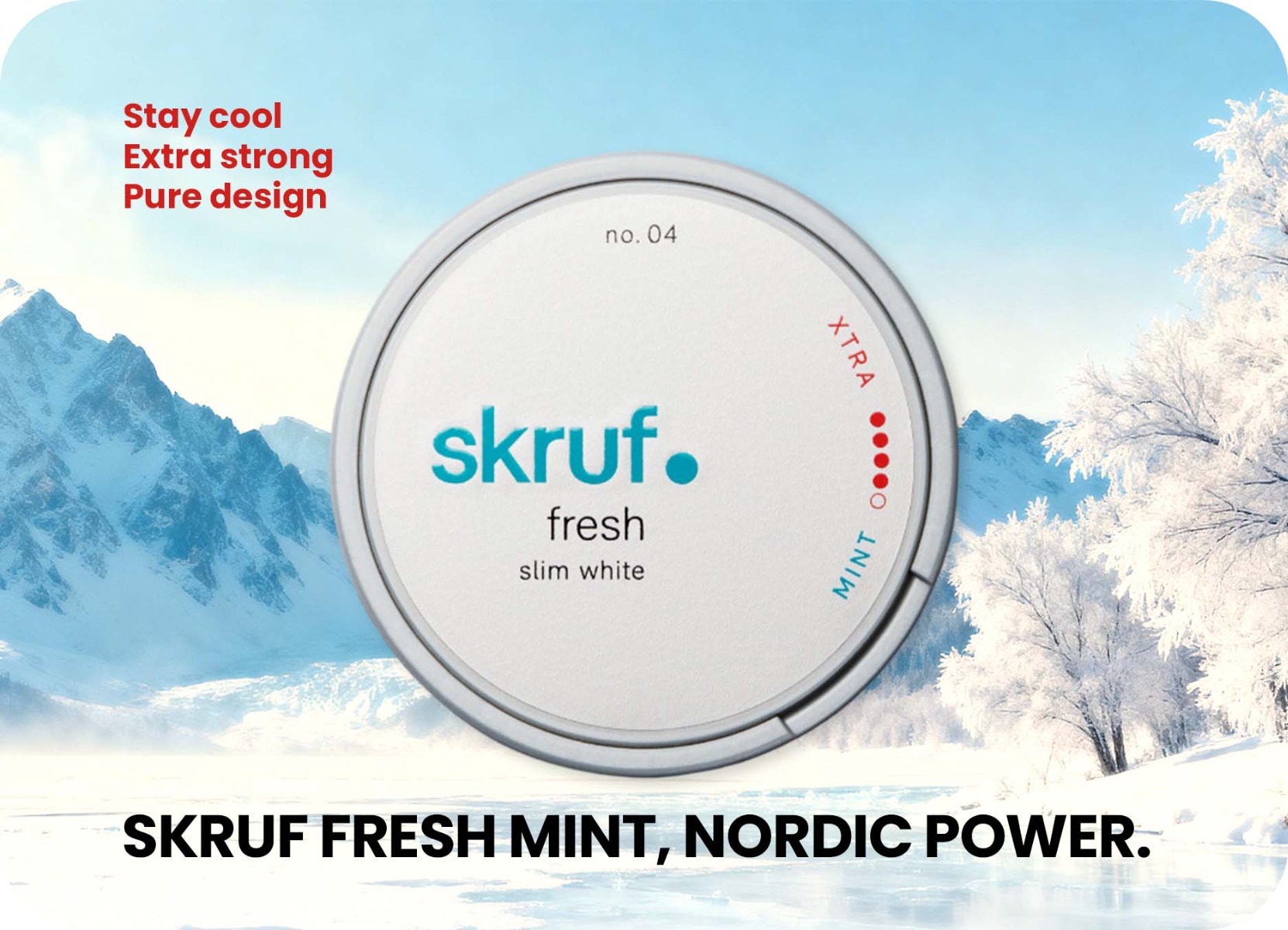 Skruf Fresh Mint Slim White nicotine pouches